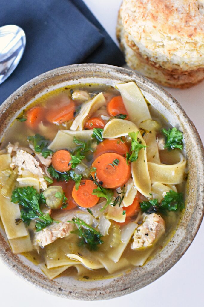 Homemade Nourishing Chicken Noodle Soup