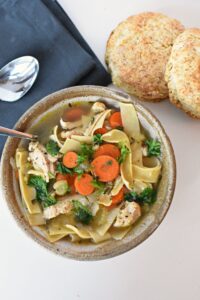 Nourishing chicken noodle soup