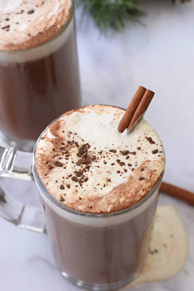 Healthy Hot Chocolate with Coconut Whipped Cream Elke Living