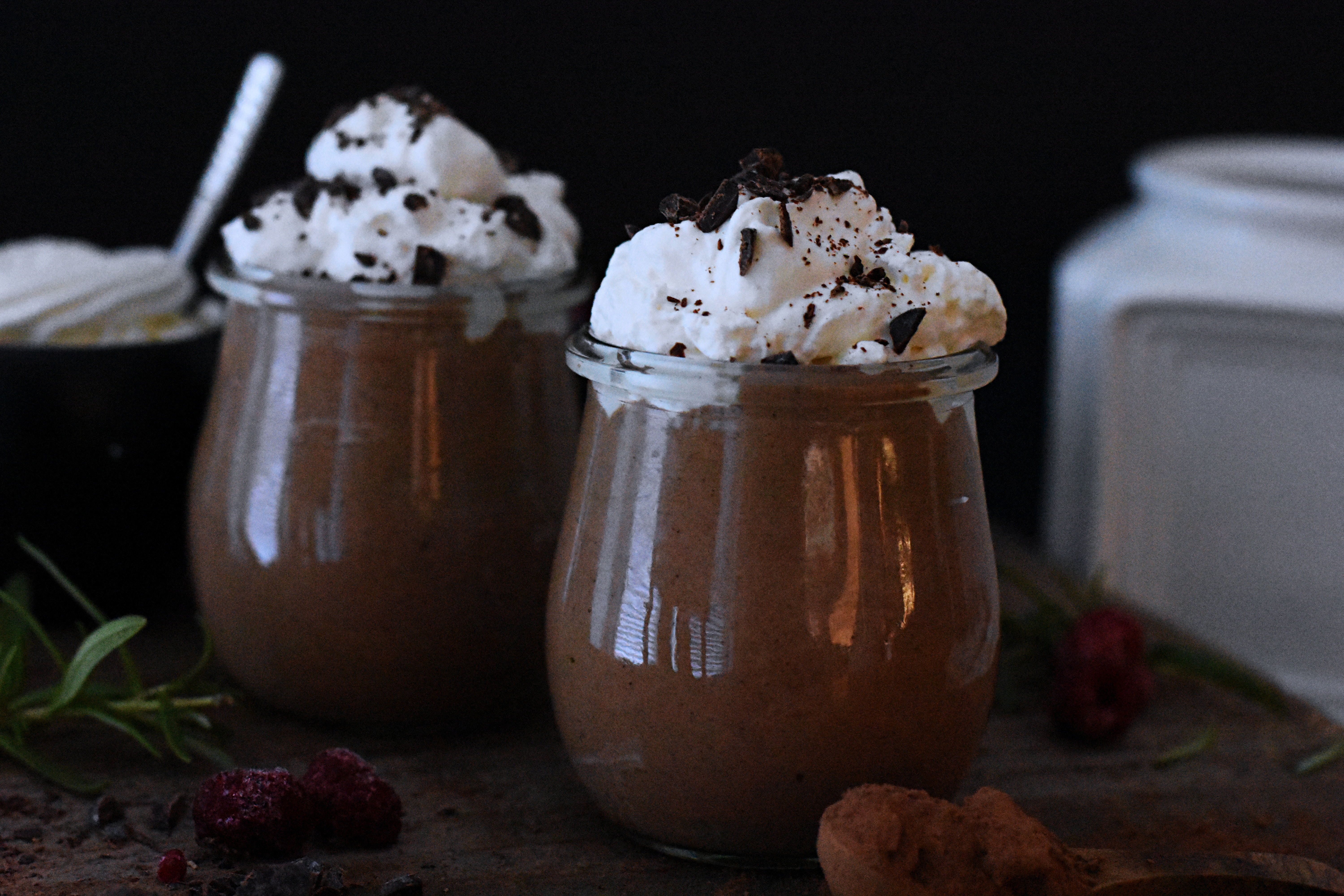 Chocolate Mousse with Homemade Whipped Cream - Elke Living