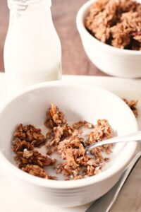 granola with coconut milk