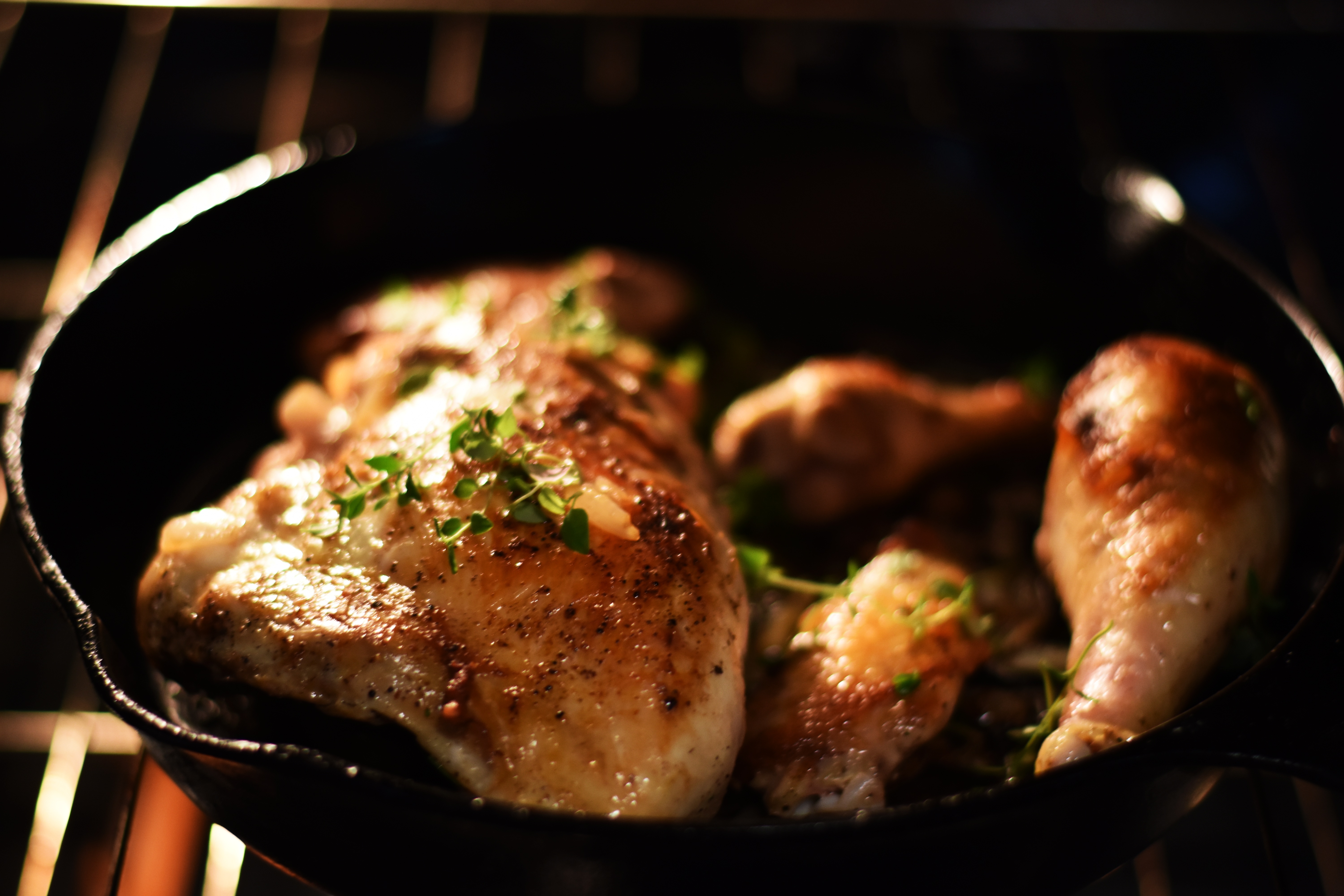 thyme and rosemary roasted chicken