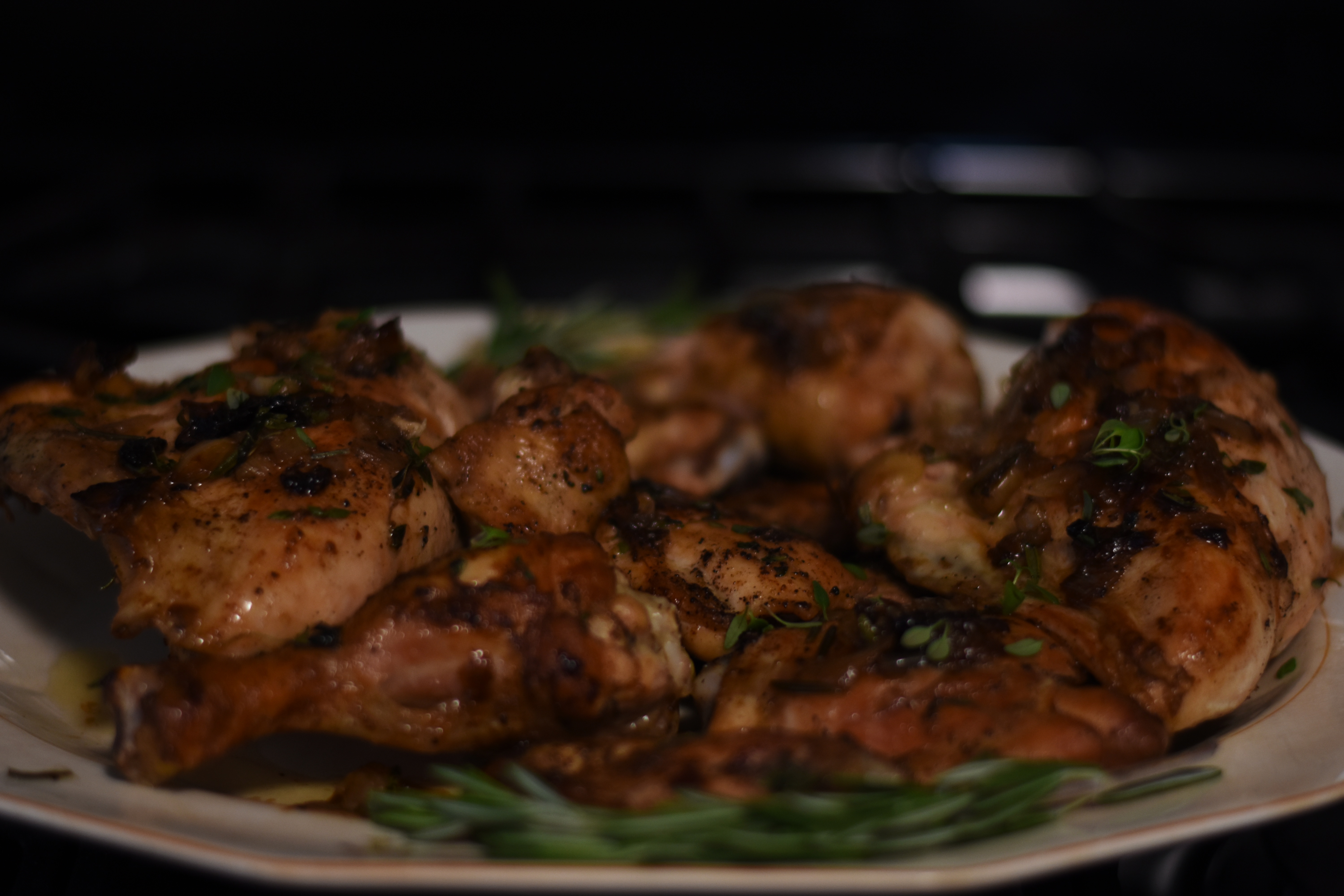 thyme and rosemary roasted chicken