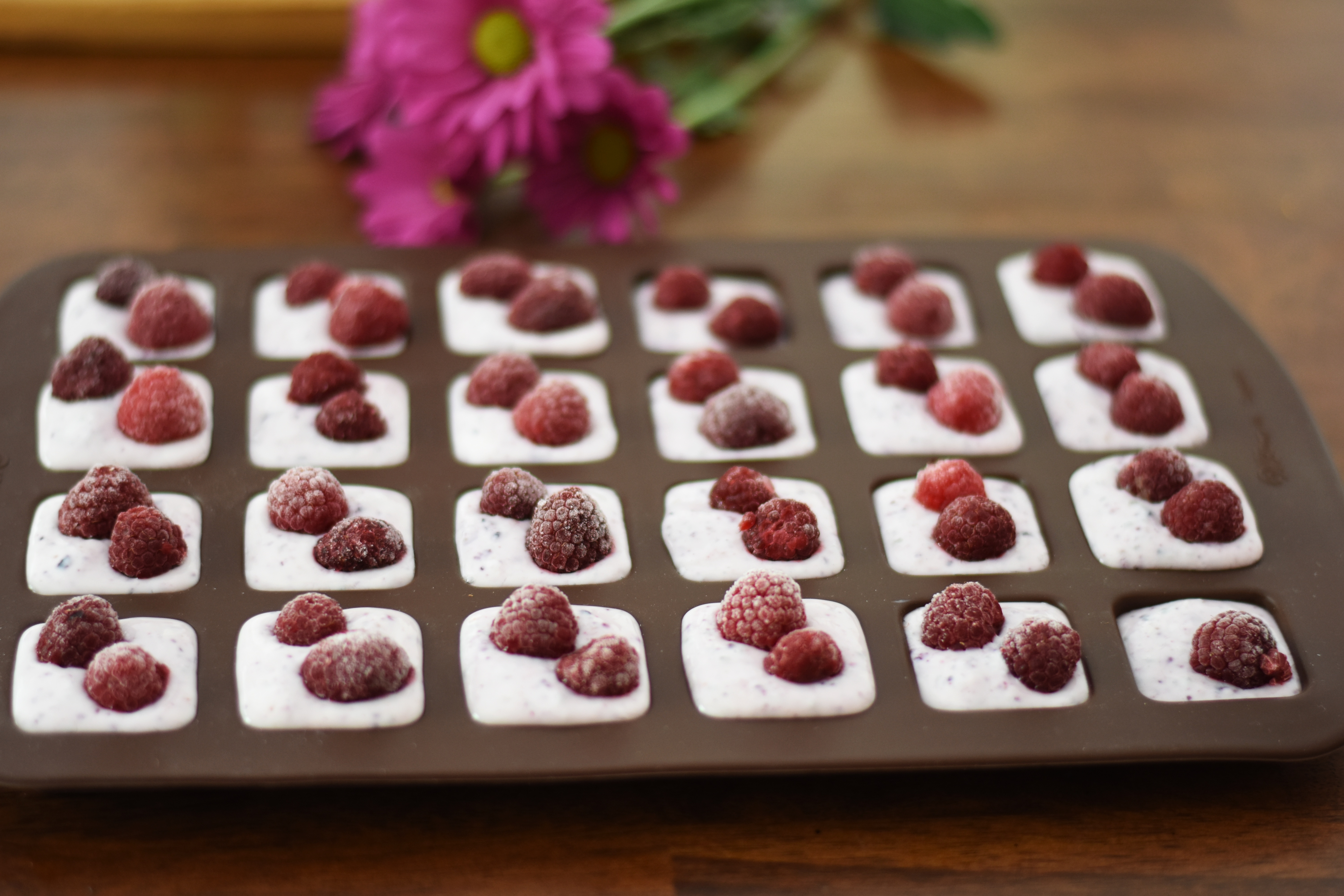 Frozen yogurt and chia bites