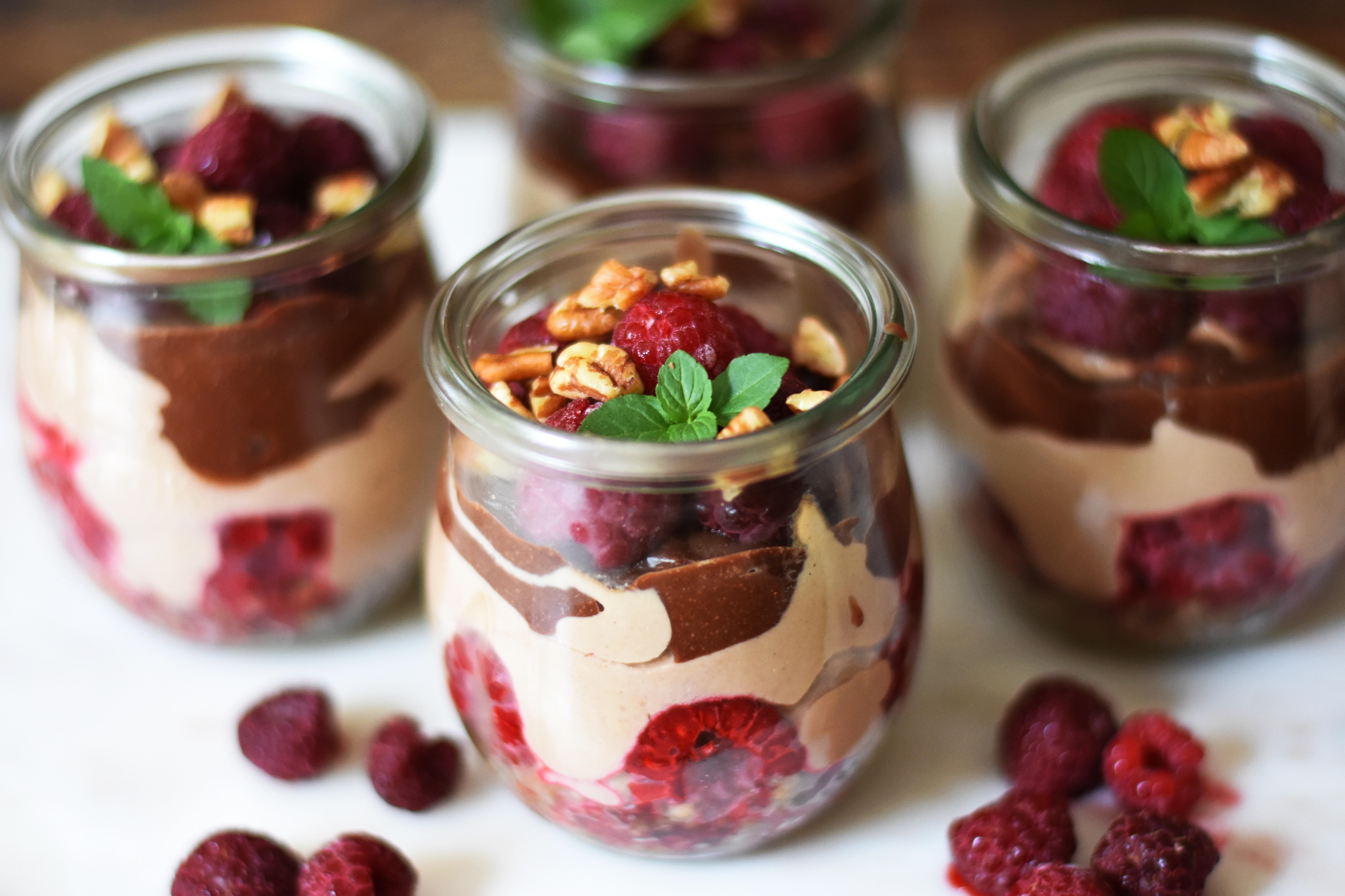 raw chocolate raspberry mousse