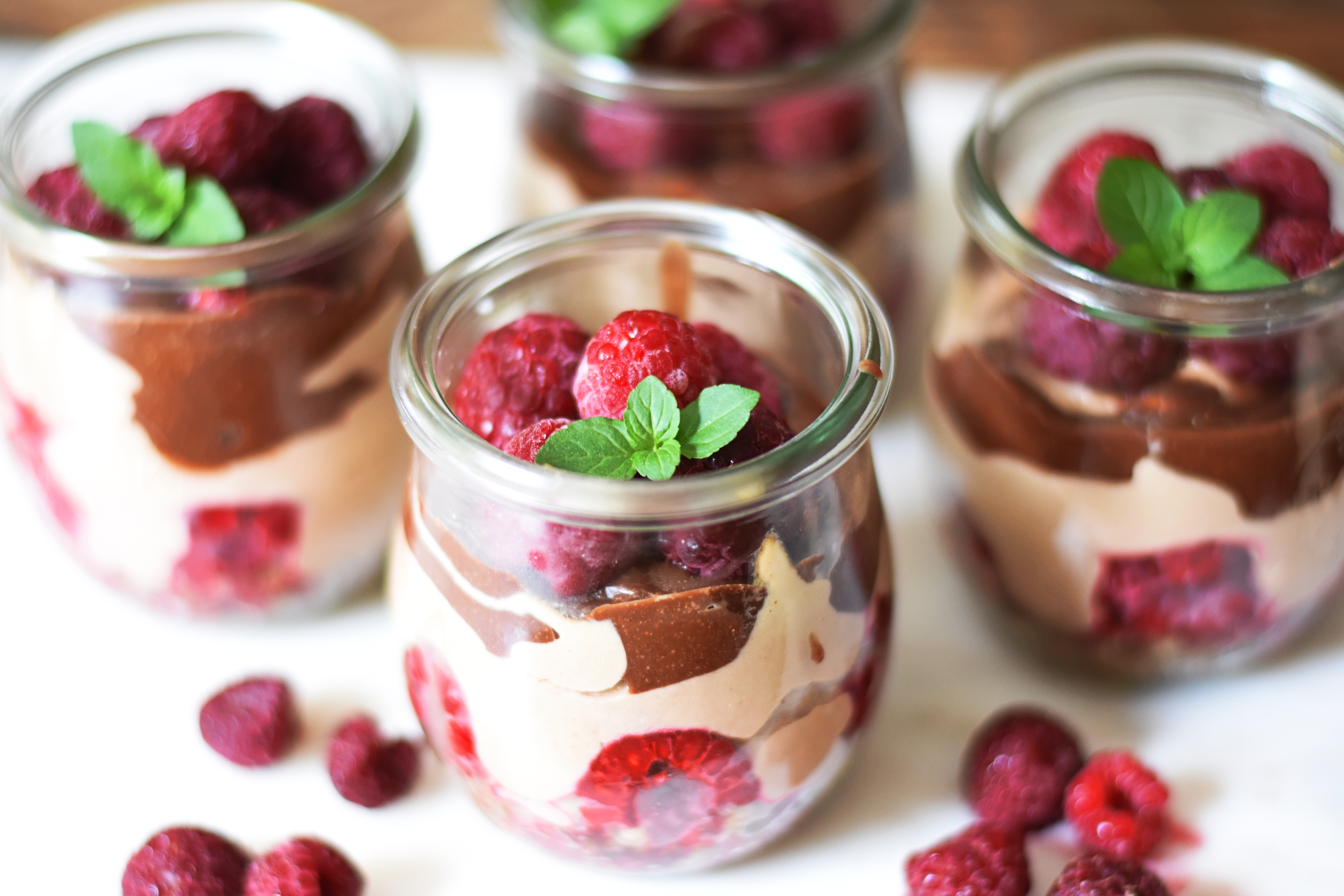 raw chocolate raspberry mousse