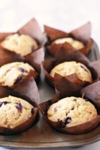 baking blueberry muffins