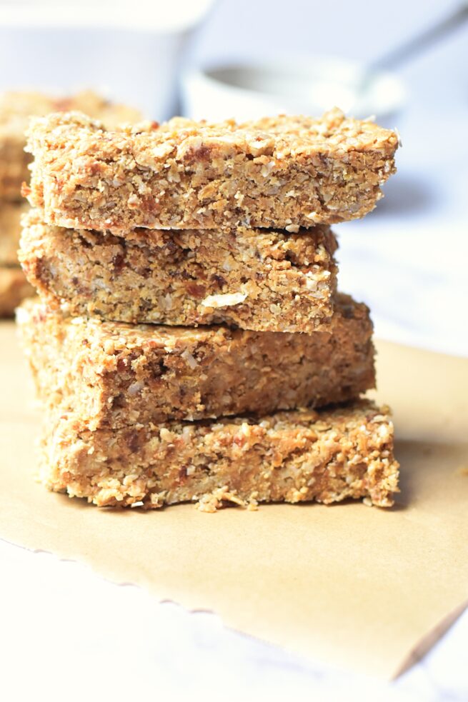 Easy Raw Protein Granola Bars