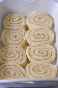 making cinnamon rolls