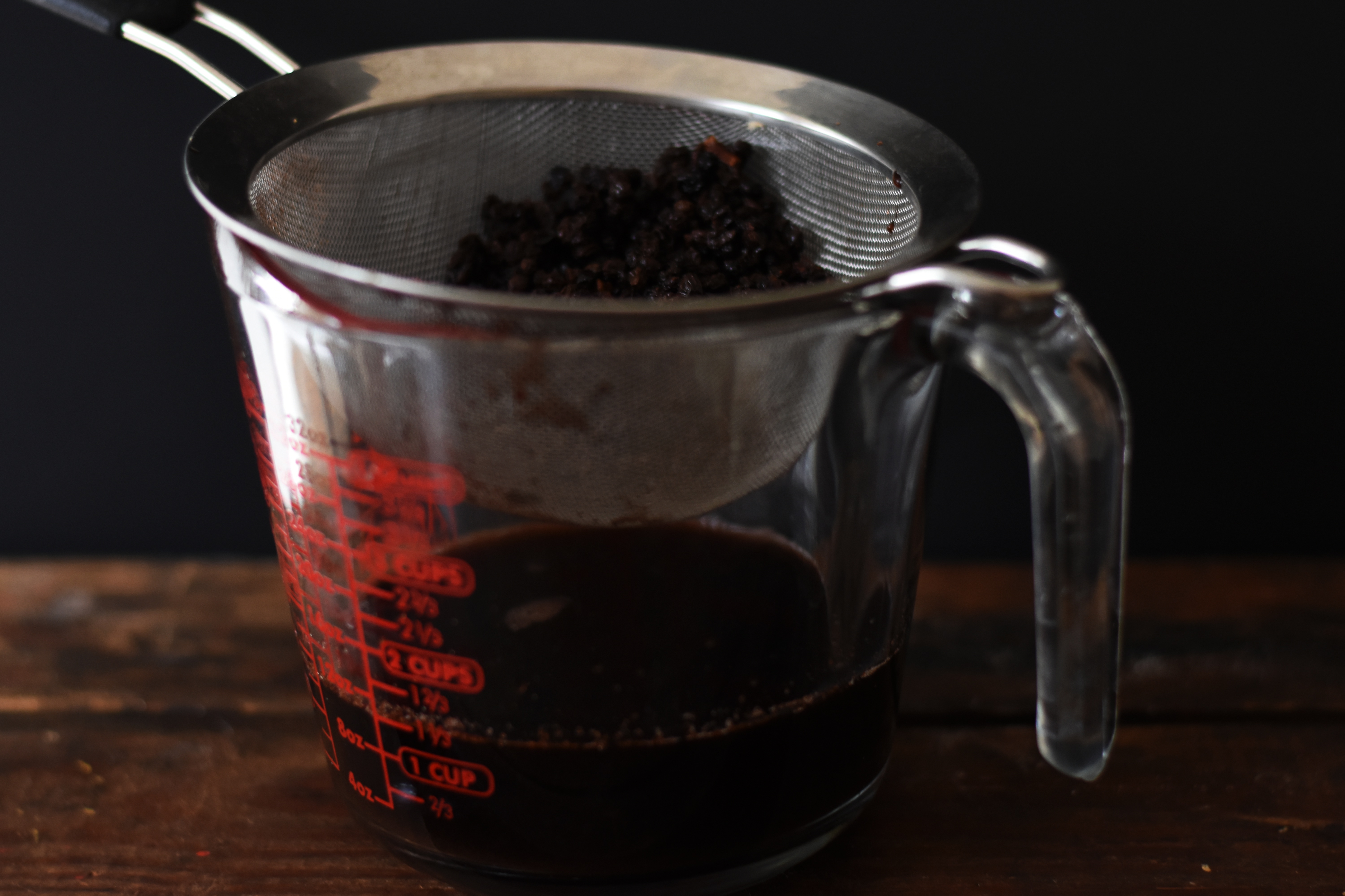 Making elderberry syrup