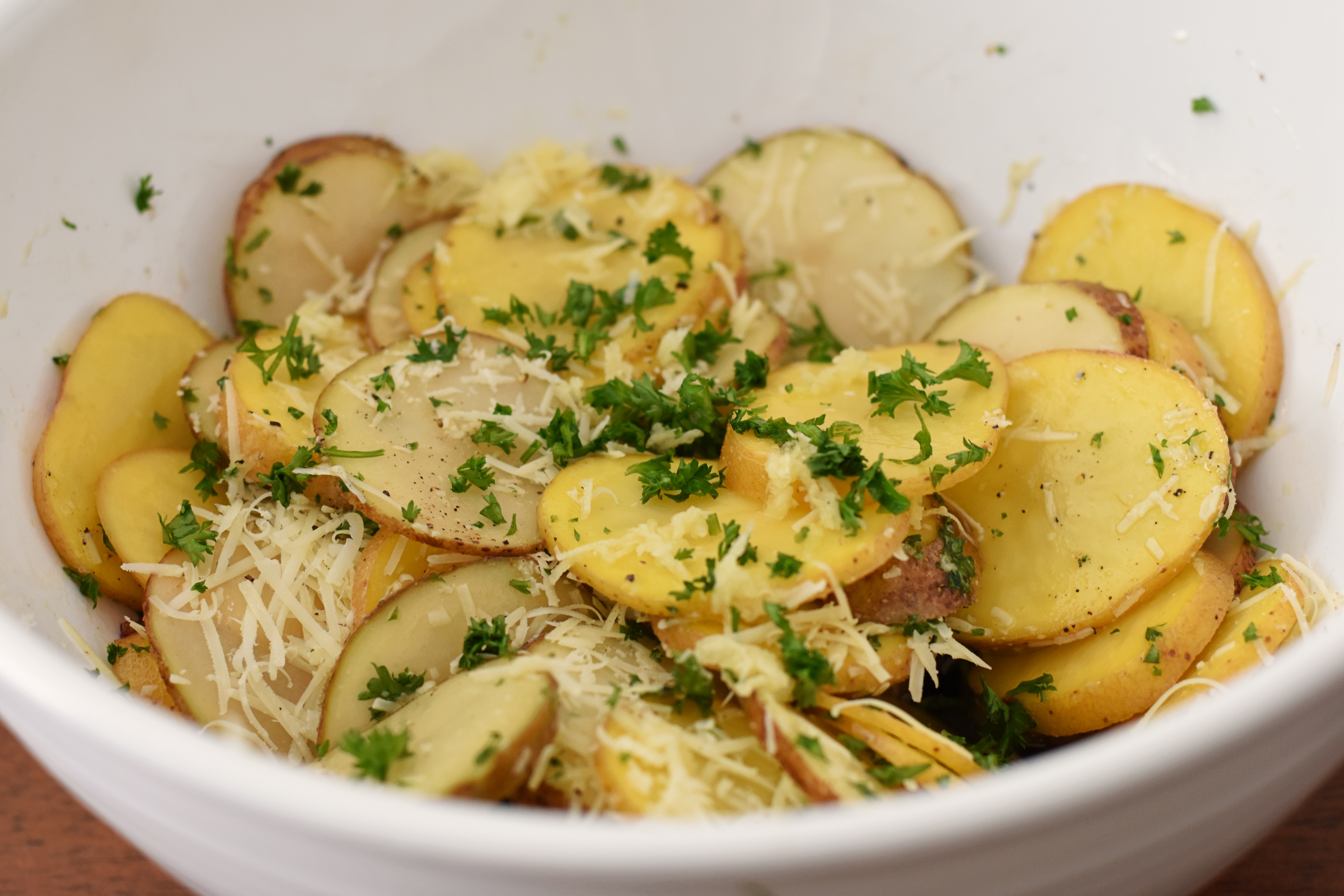 Making potato stacks