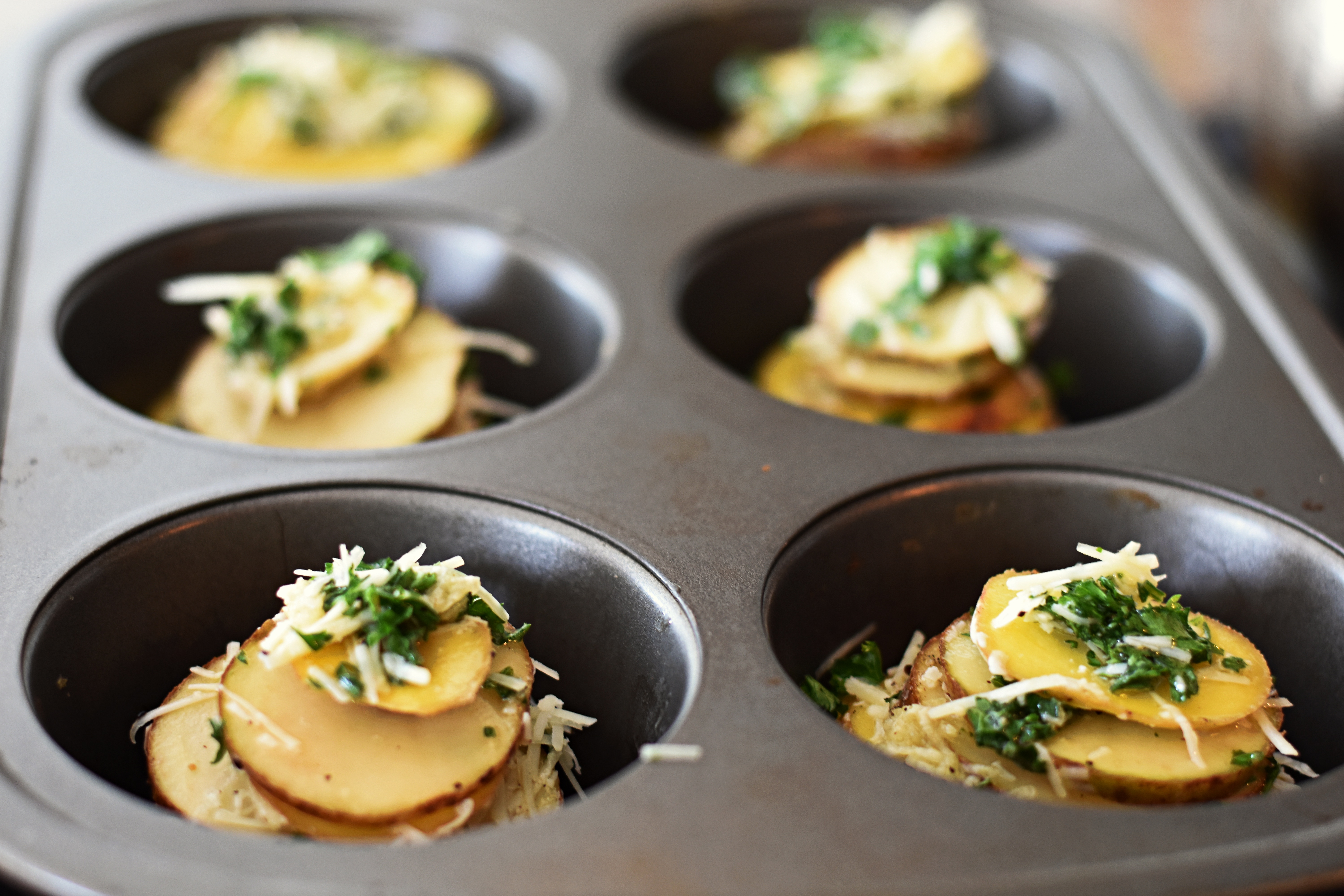 Making potato stacks