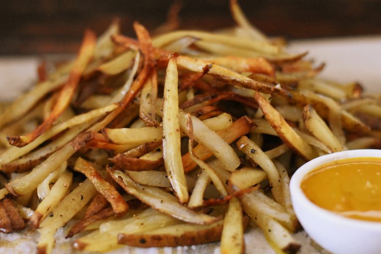 Sea Salt and Rosemary French Fries With Quick Honey Mustard Elke Living
