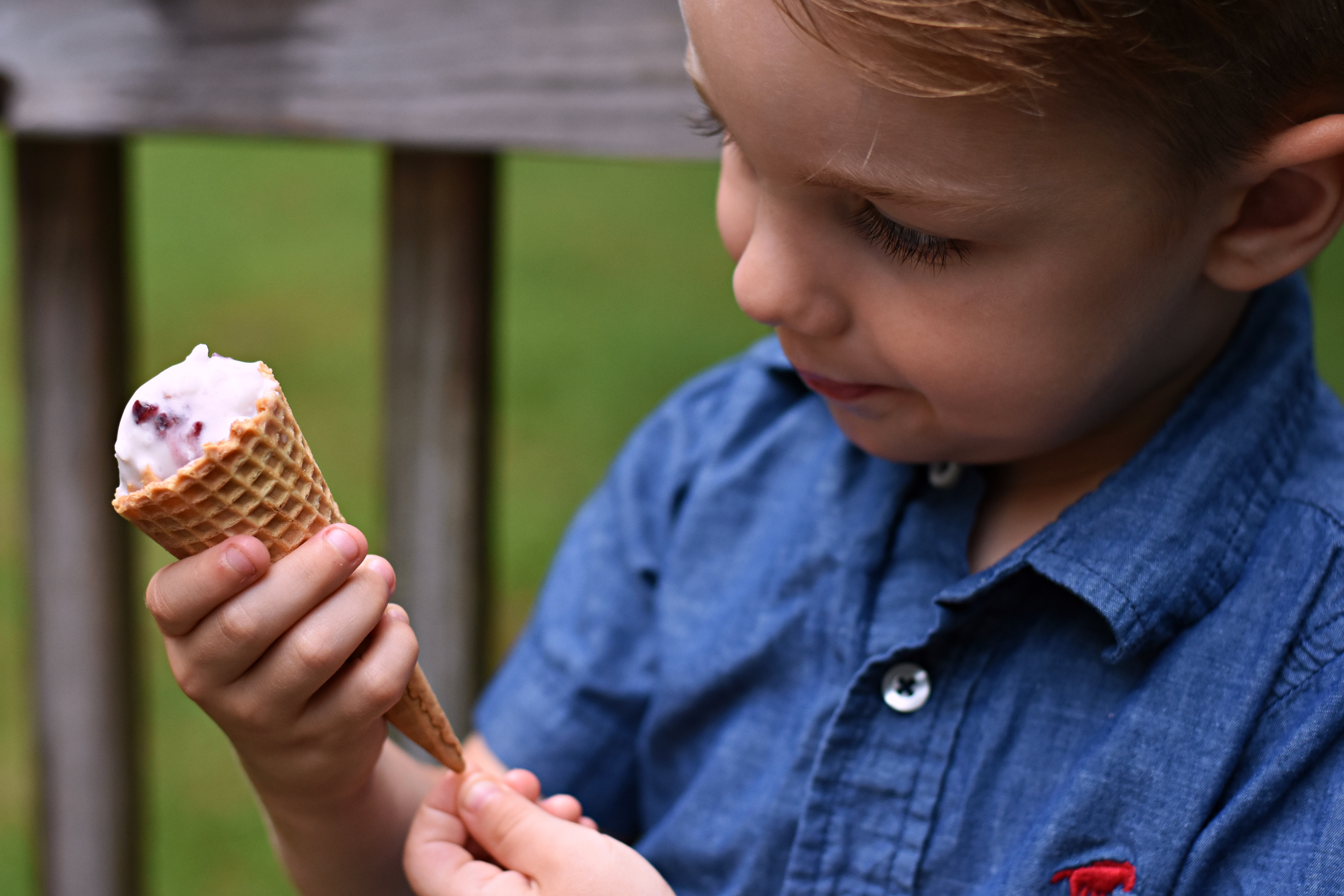 eating no-churn ice cream