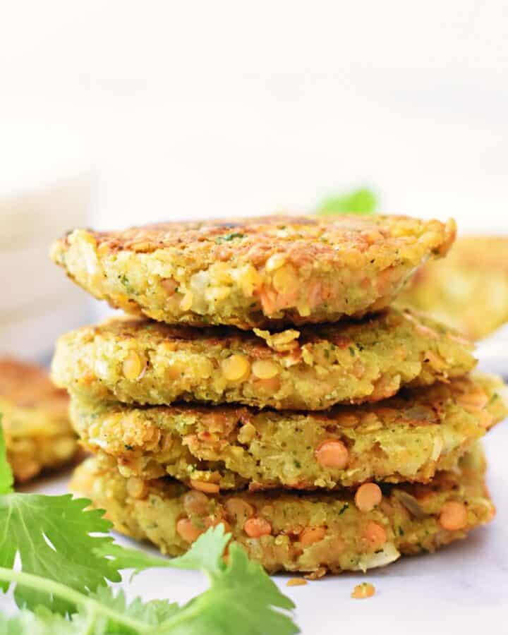 red lentil fritters