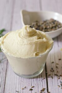 Whipped lavender and honey body butter