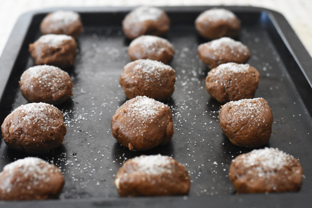 Making gingerbread cookies