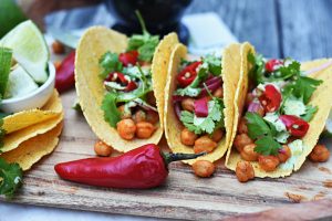 Chickpea Tacos with Cilantro Lime Crema