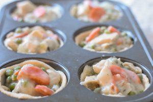 making chicken pot pies