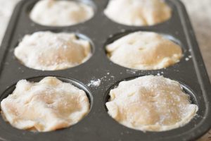 Making chicken pot pies