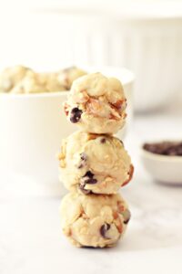 raw cookie dough balls