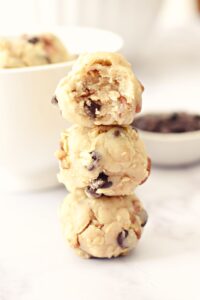 raw cookie dough balls