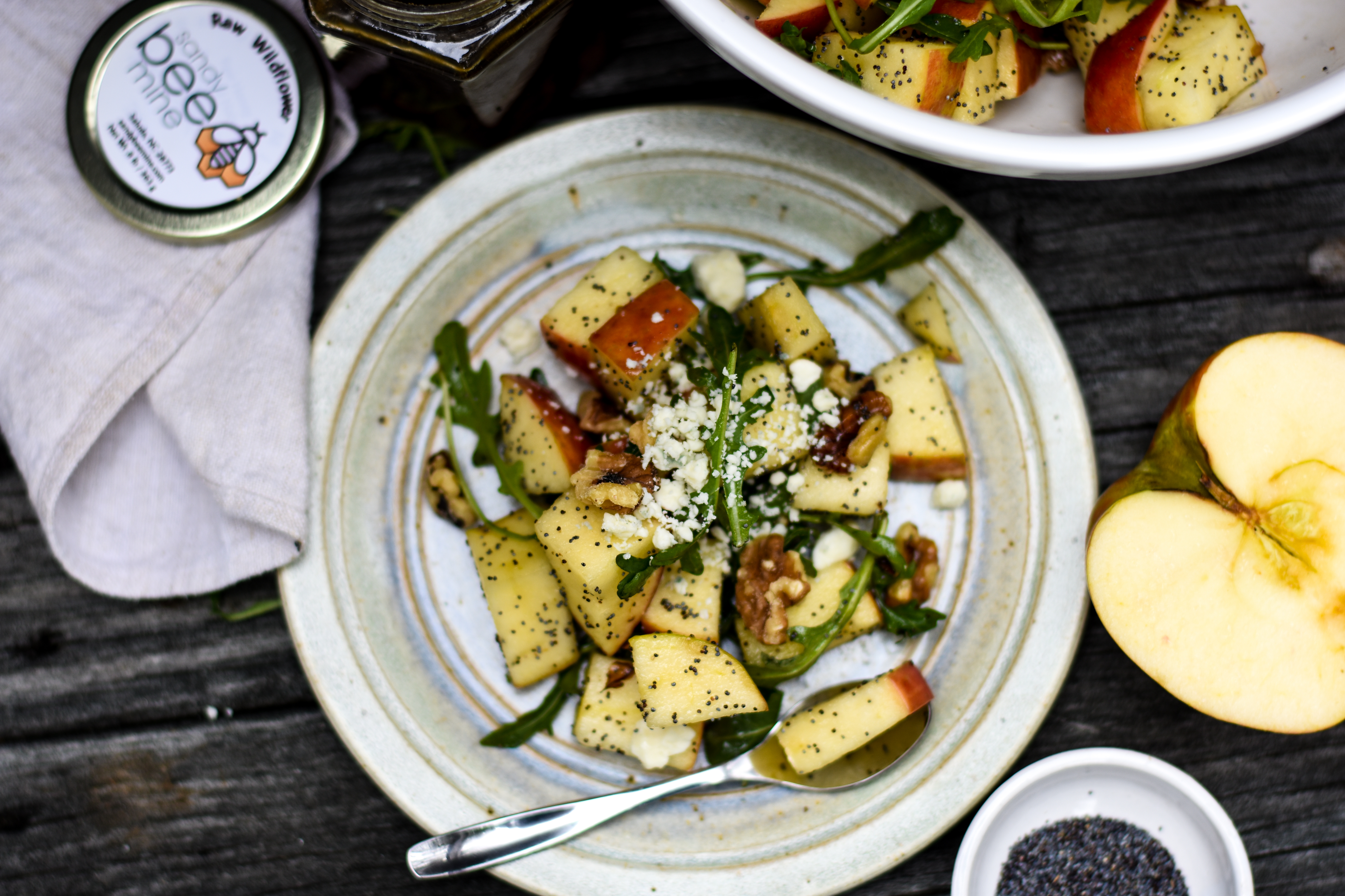 Apple & Walnut salad with Honey Poppyseed Vinaigrette 