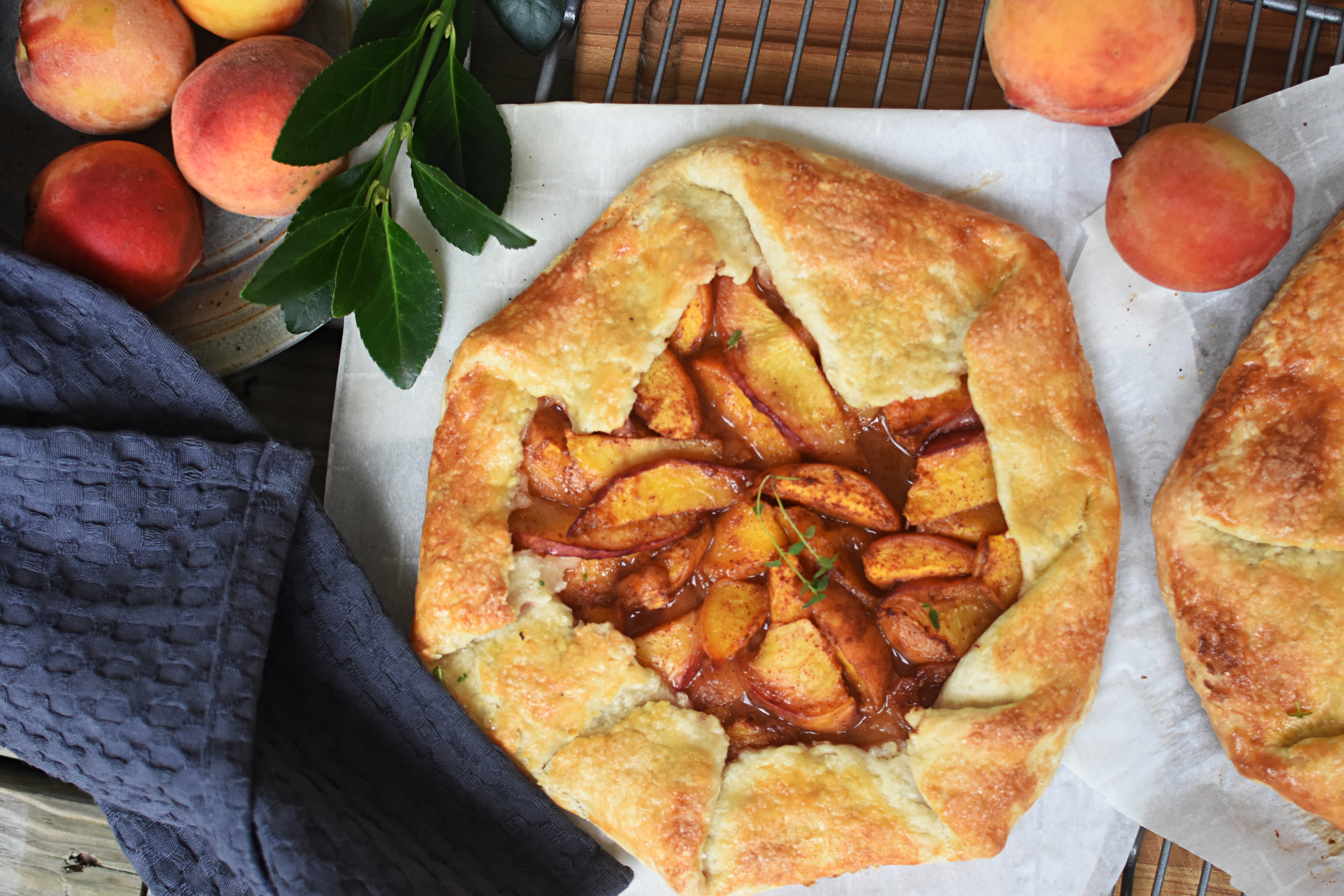 rustic peach galette