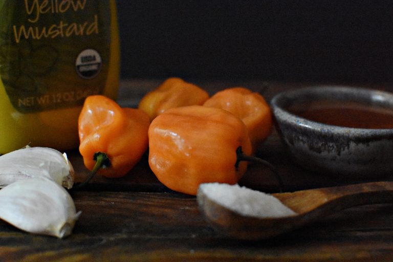 Quick habanero honey mustard sweet and spicy condiment
