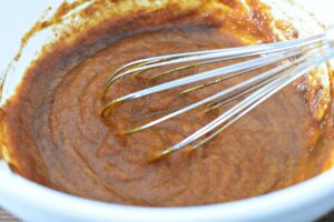 making pumpkin bread