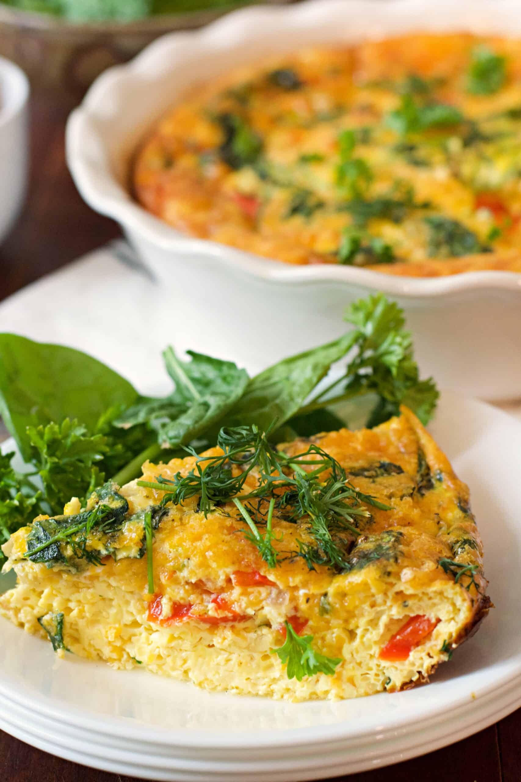 Vegetable Frittata • Healthy & Quick!