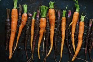 Roasting carrots