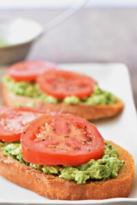 making avocado toast