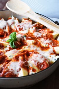 no-bake spinach stuffed shells