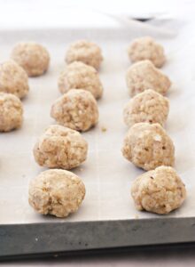 making snowball cookies