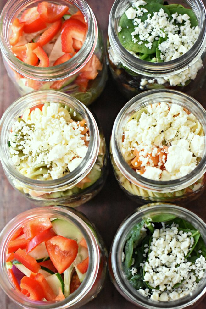 Mason Jar Salads 3 Ways vegetarian