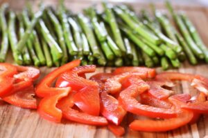 asparagus and pepper