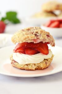 making strawberry shortcake