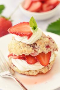 Homemade strawberry shortcake