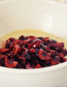 making one bowl cherry cake