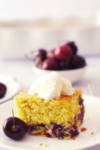 one bowl cherry cake