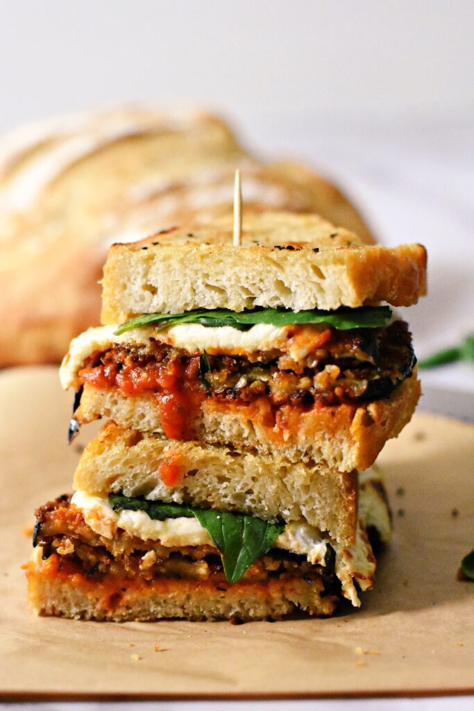 Eggplant Parmesan Sandwich vegetarian