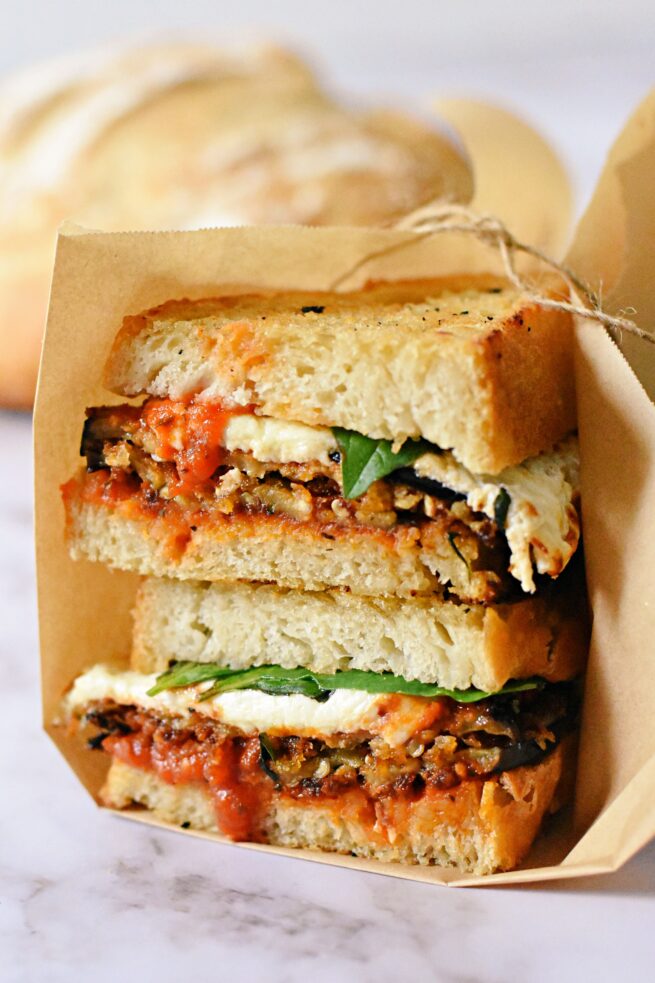 Eggplant Parmesan Sandwich vegetarian
