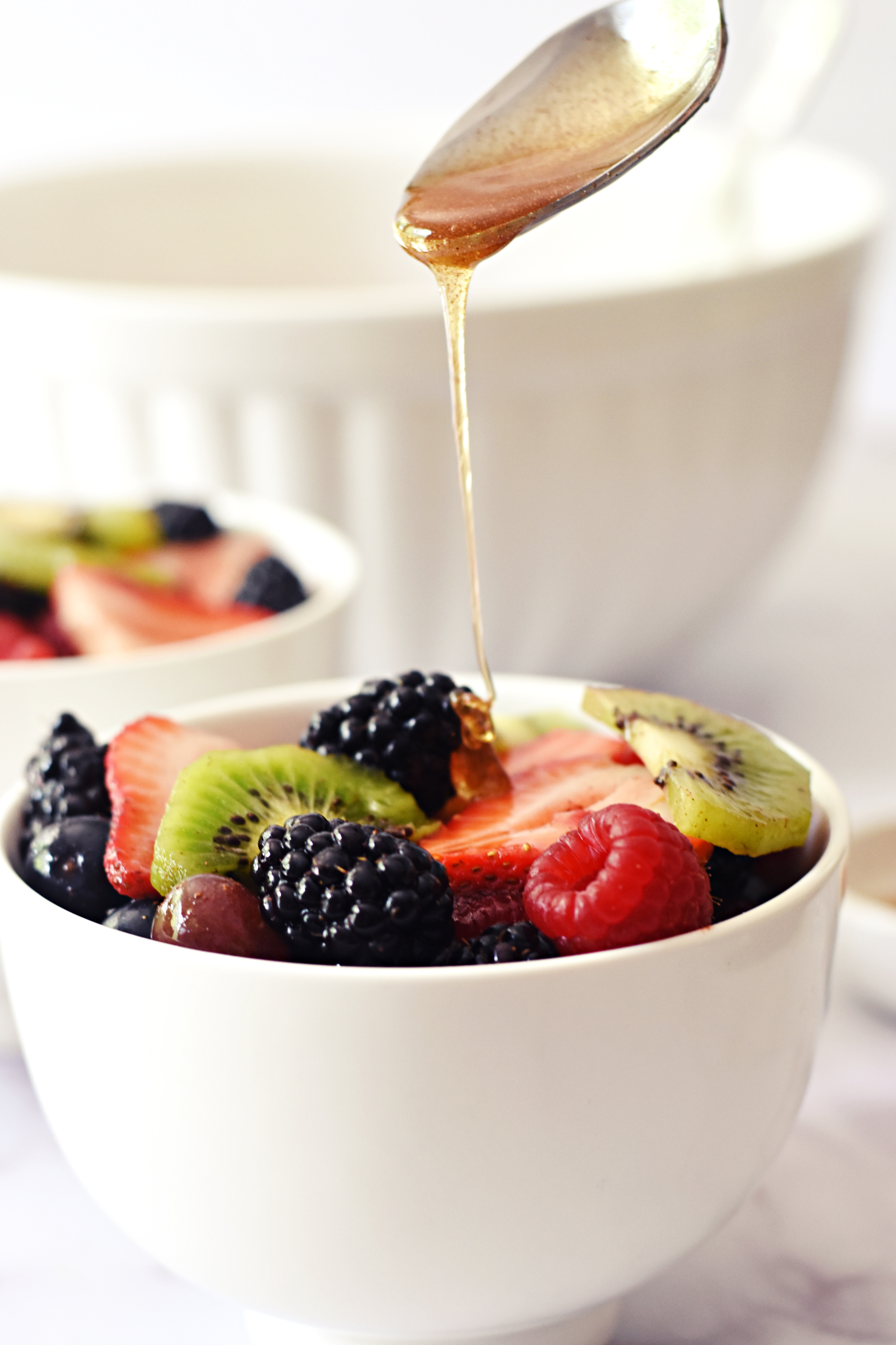 easy fruit salad with dressing