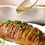 Garlic Hasselback potatoes