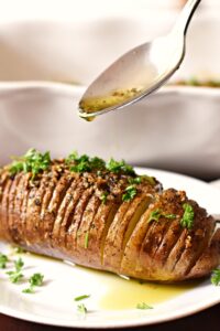 Garlic Hasselback potatoes