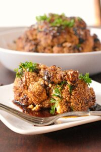 whole garlic roasted cauliflower