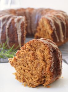 Gingerbread Bundt Cake with Maple Glaze - The Gourmet Gourmand