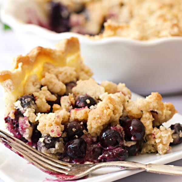 Blueberry Crumble Pie | elkeliving.com