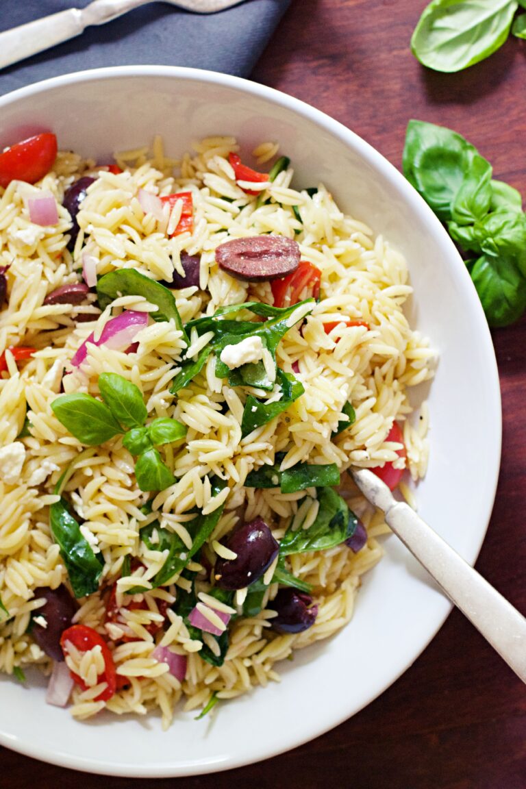 Mediterranean Orzo Salad Vegetarian